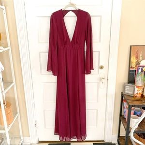 Show me your mumu Venus flair dress in merlot
